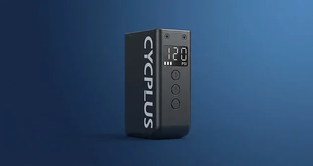 CYCPLUS digital inflator — midday studio photography
